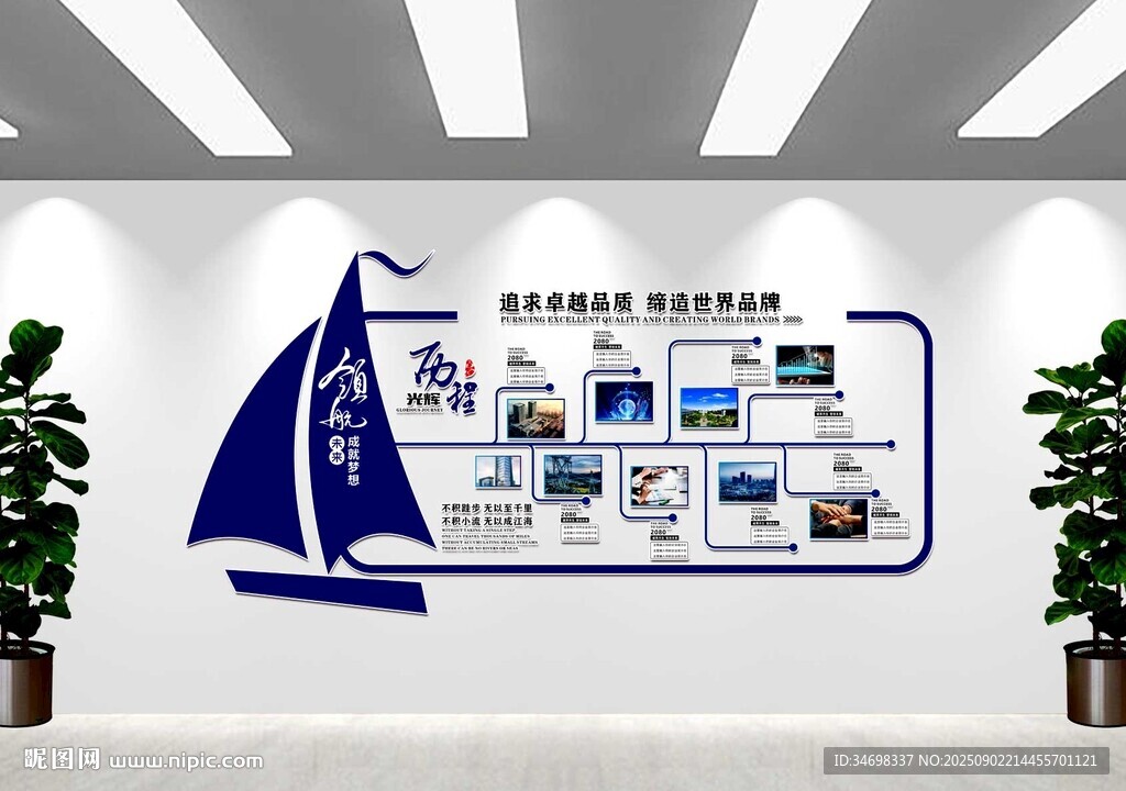 帆船银行文化墙历程发展