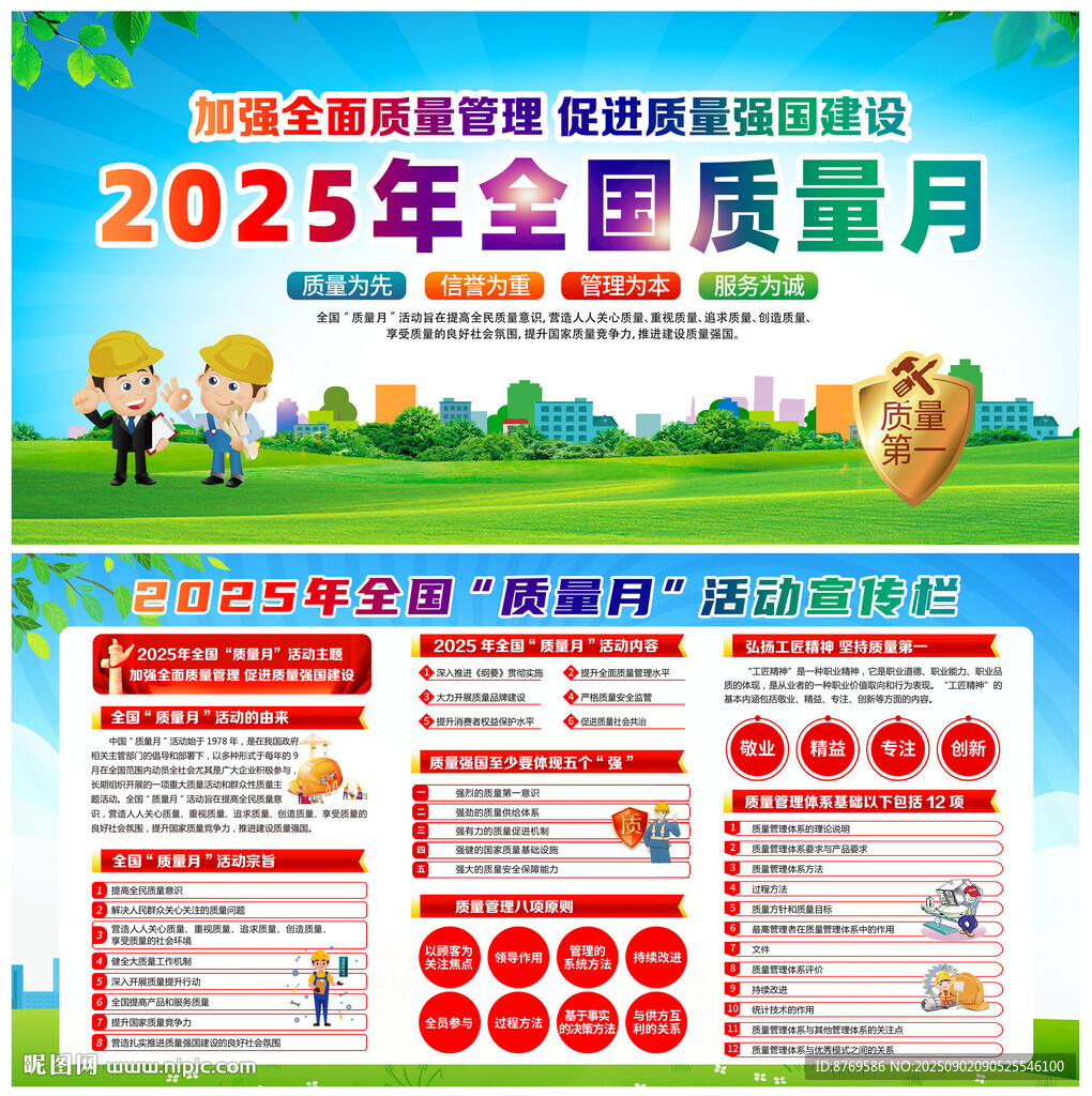 2025年全国质量月展板