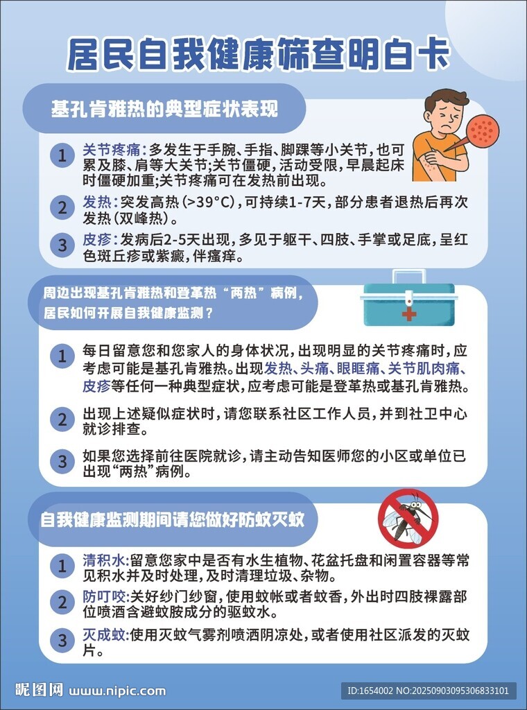 居民自我健康筛查明白卡