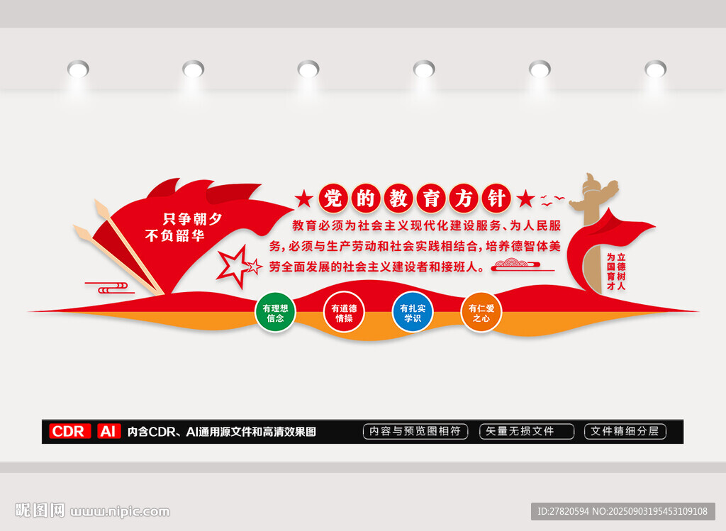 党的教育方针文化墙