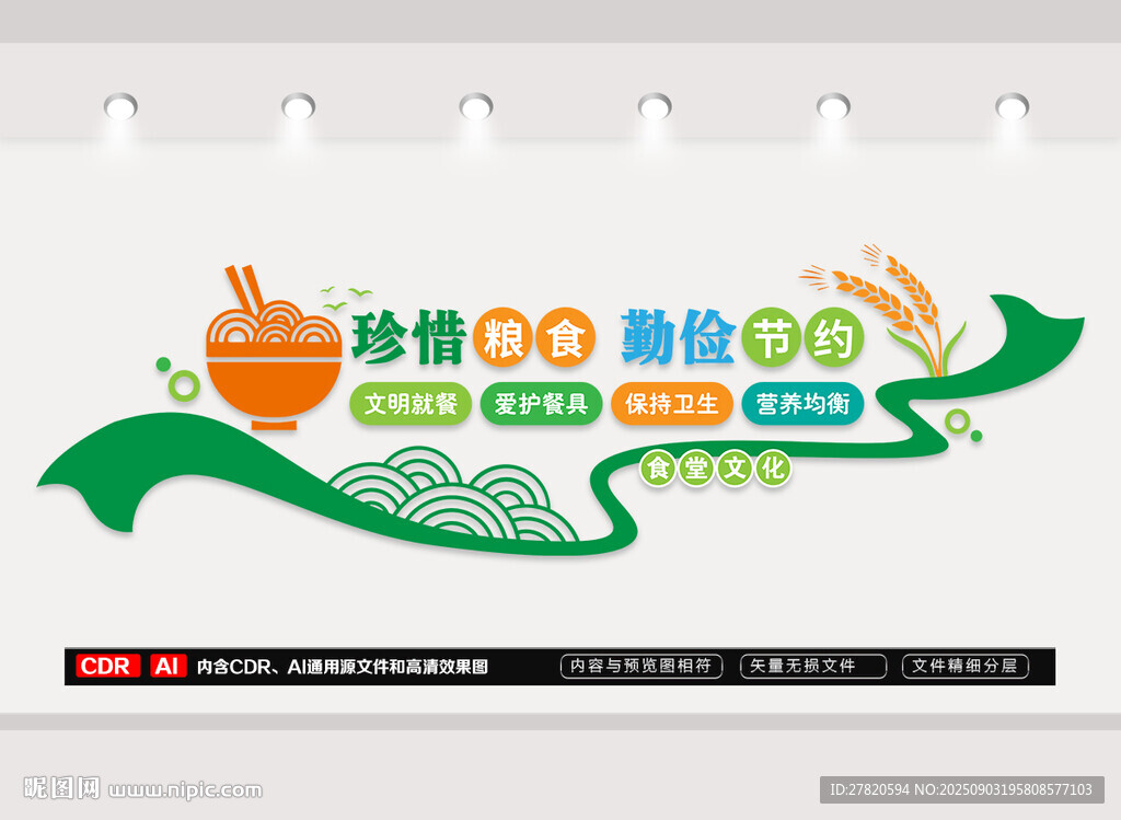 珍惜粮食文化墙