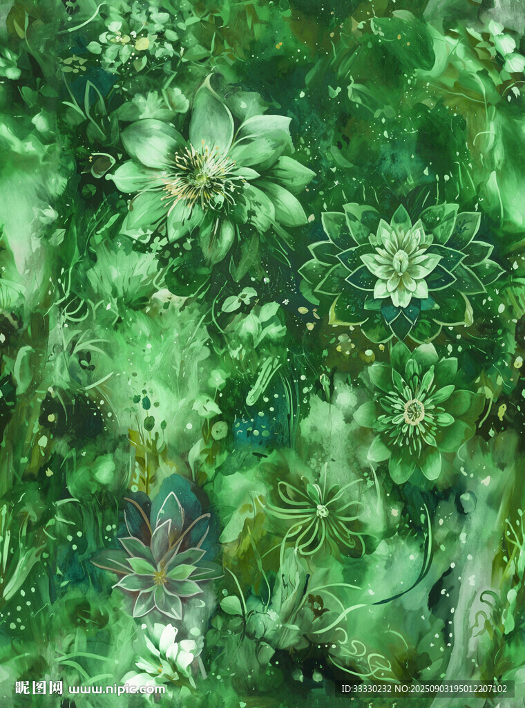 绿色花