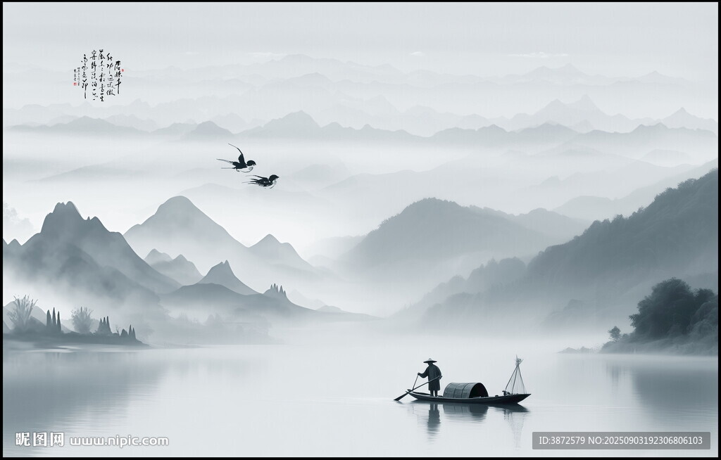 黑白装饰画