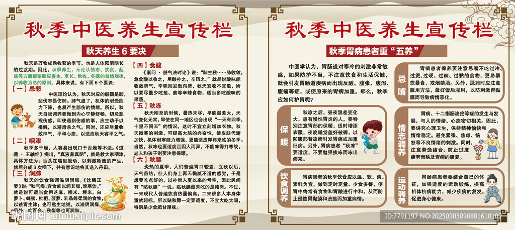秋季中医养生宣传栏