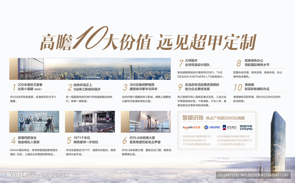 高瞻远瞩10大价值卖点地产展板