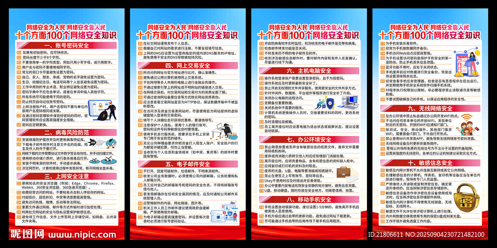 网络安全展板