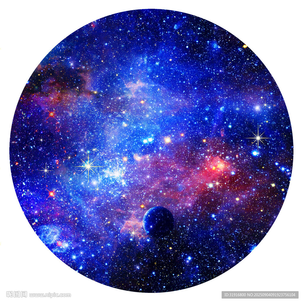 圆形宇宙星空吊顶背景