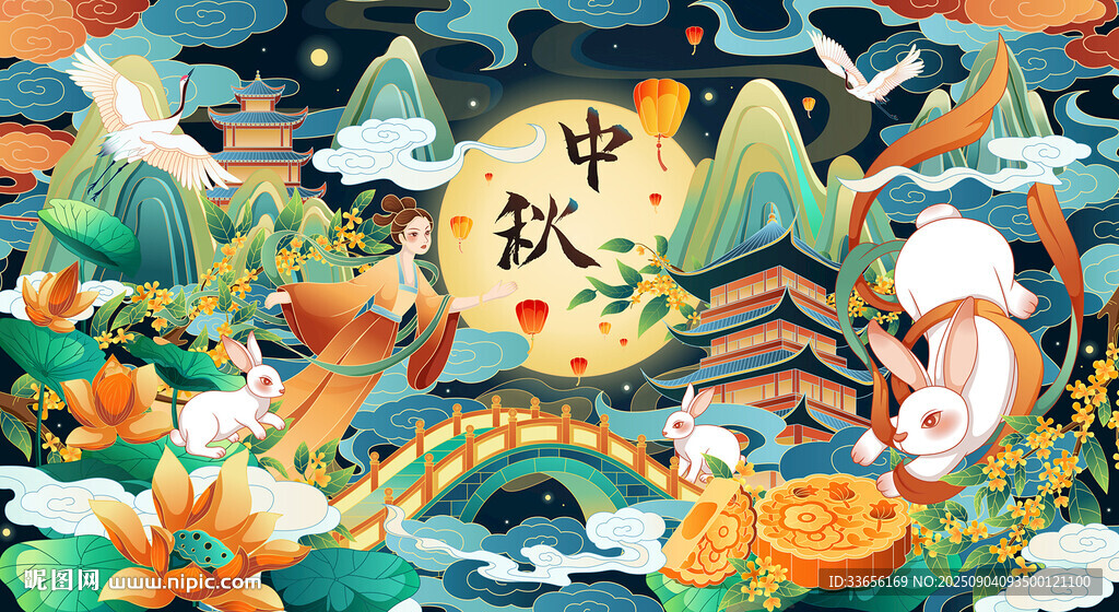中秋插画