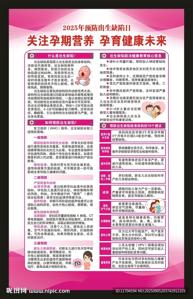 预防出生缺陷日海报