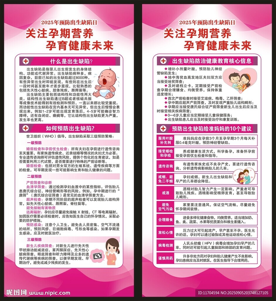 预防出生缺陷日展架