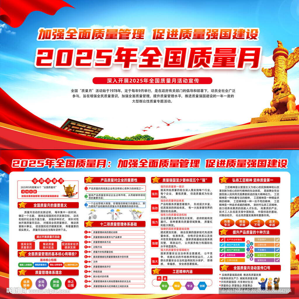 全国质量月知识宣传栏