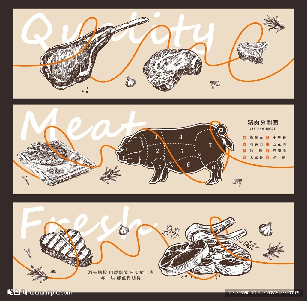 超市肉类灯箱