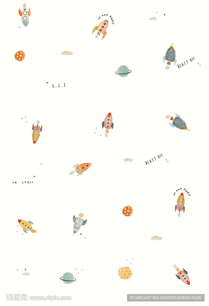 海洋生物图案背景图