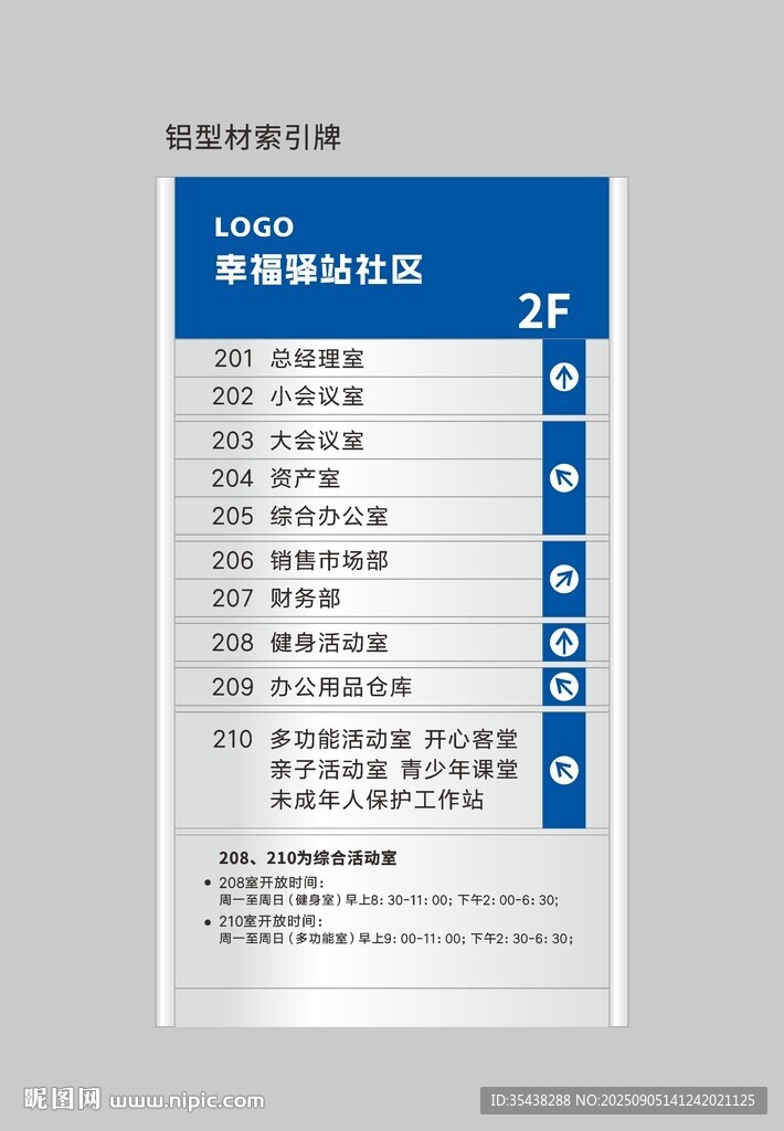 社区索引牌