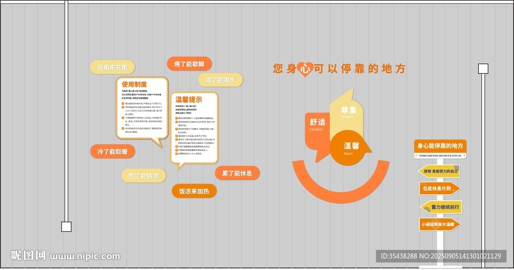 新能源休息驿站文化墙