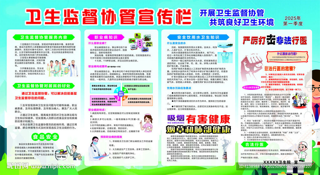 卫生健康政策宣传栏