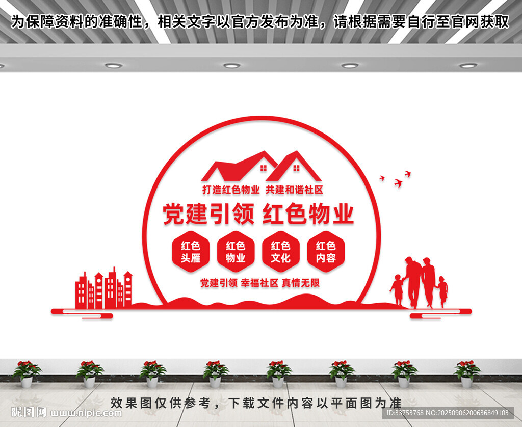 党建引领红色物业文化墙