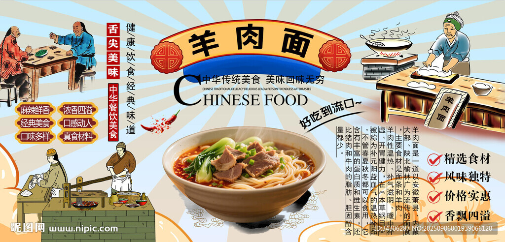 羊肉面背景墙