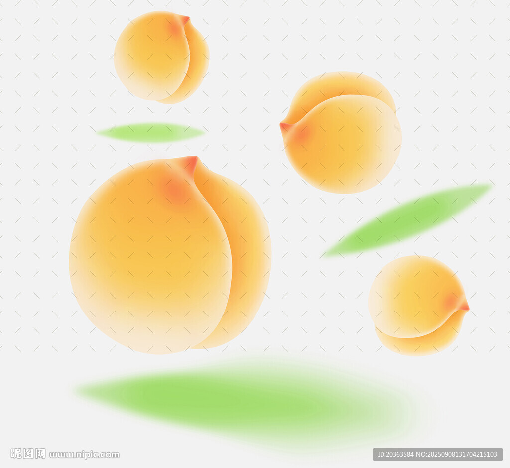 手绘桃子蜜桃插画