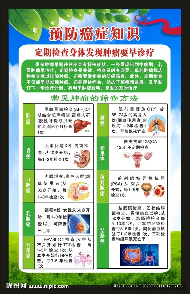 全国肿瘤防治宣传周海报