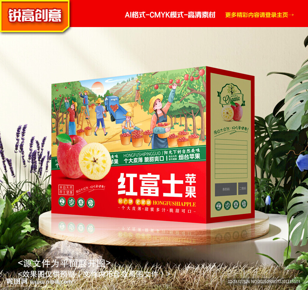 苹果包装 红富士礼盒