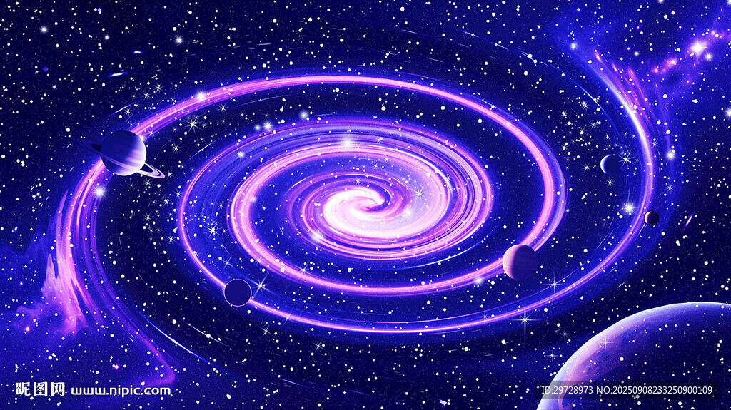 梦幻紫色星空宇宙星空