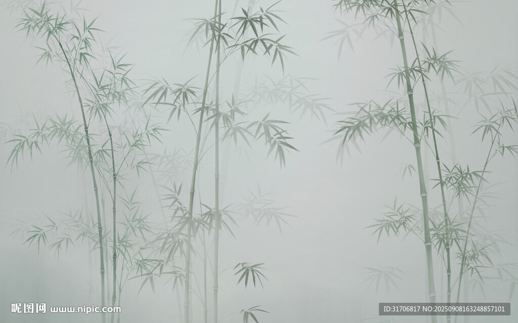 水墨竹林