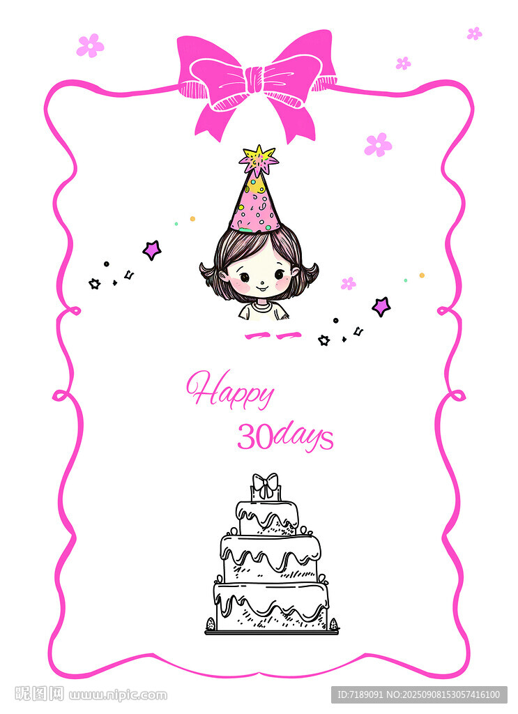  满月生日KT板