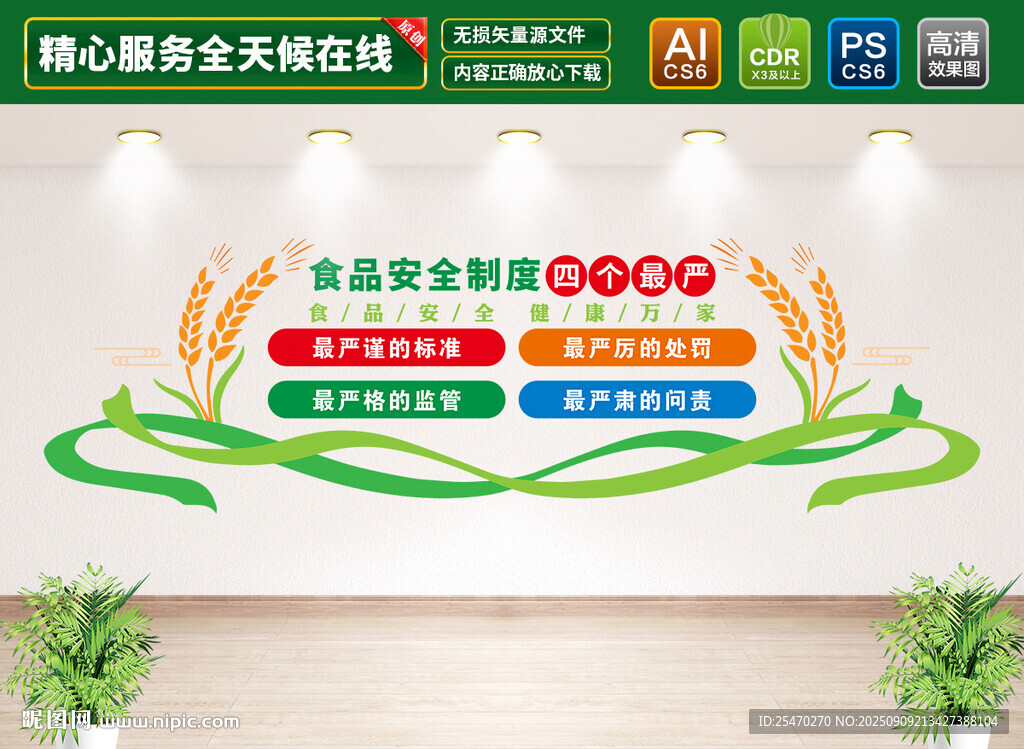 食品安全四个最严文化墙