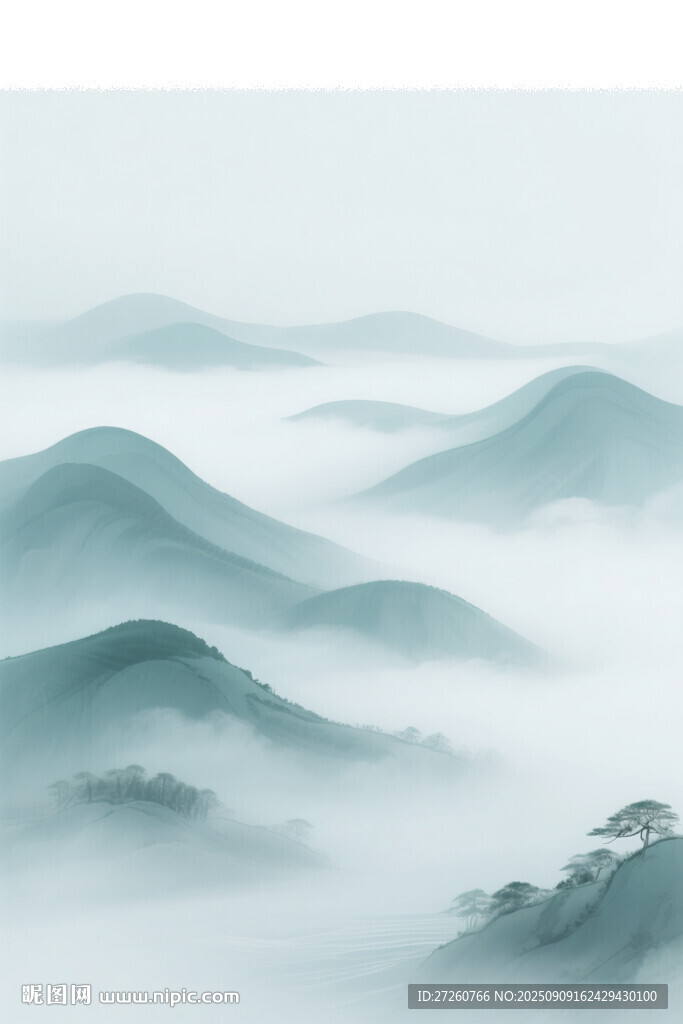 中国山水底纹