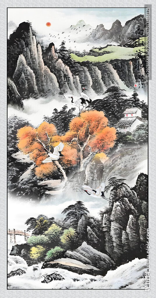 玄关国画山水