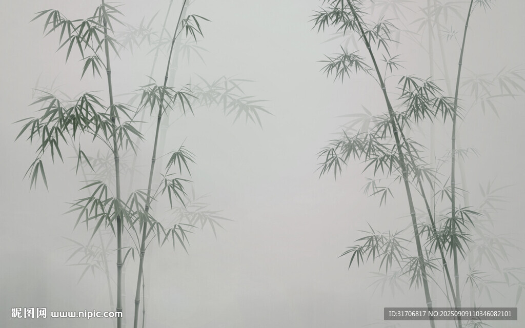 水墨竹影