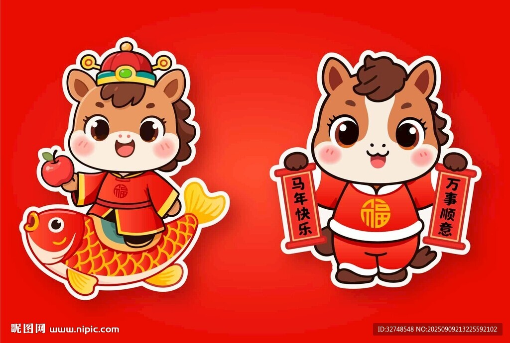2026马年生肖红包贴纸对联