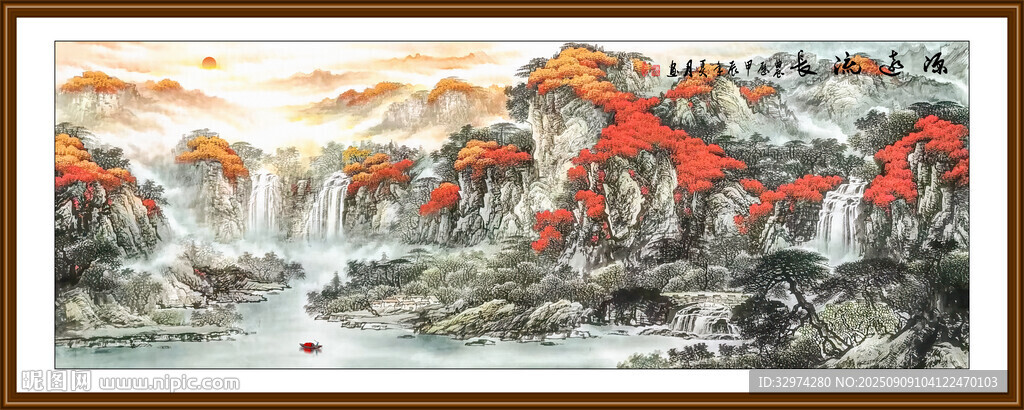 经理室山水画