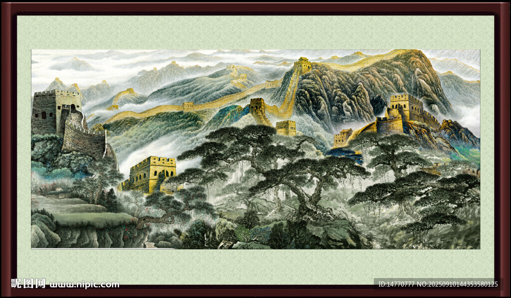 壮丽长城山水图
