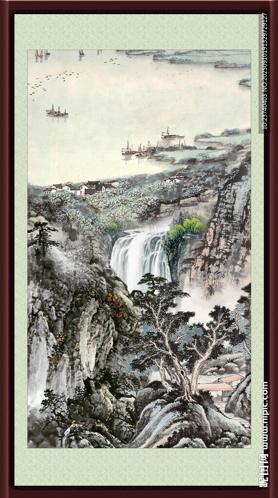 山水国画风景图