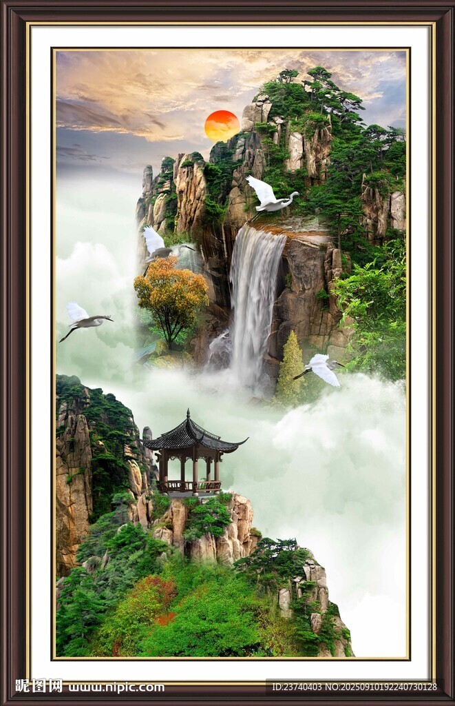 山水国画风景装饰画