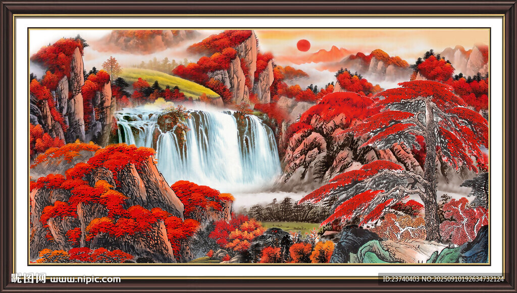 客厅山水画 