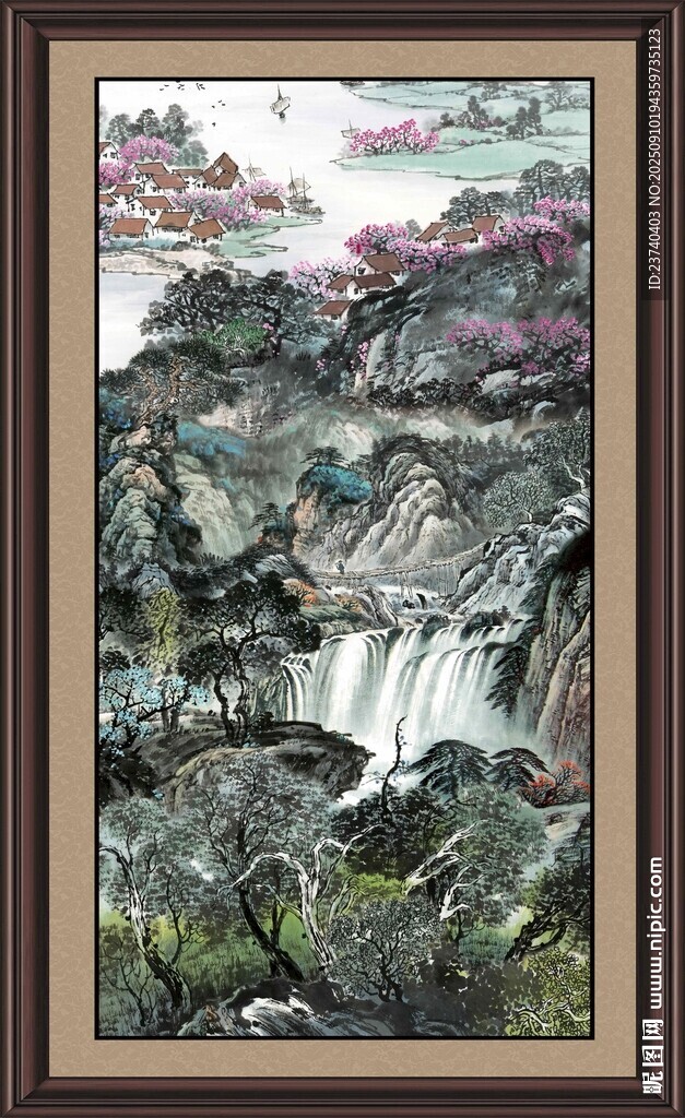 中式山水挂画