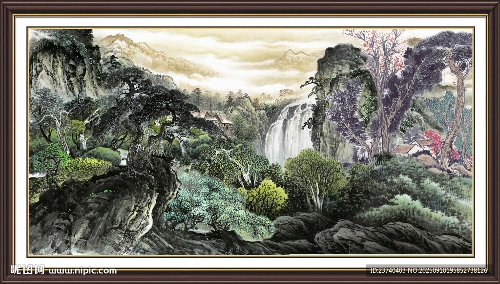 山水国画风景图