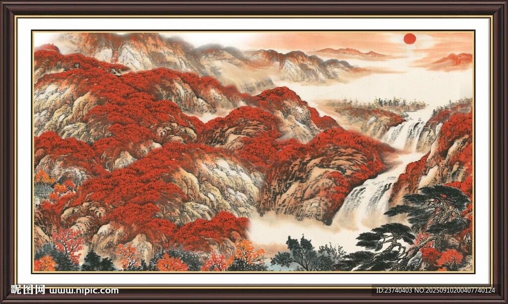 秋日壮丽山河图