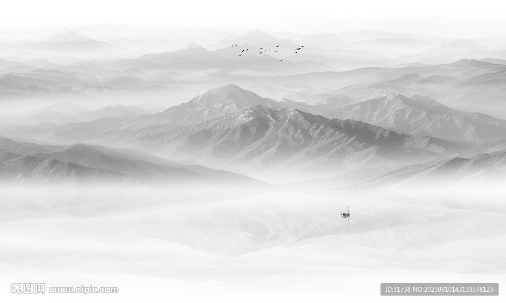 中国风水墨山水画