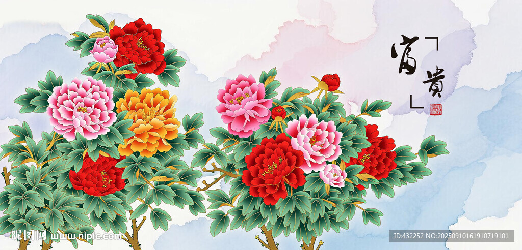 国画牡丹