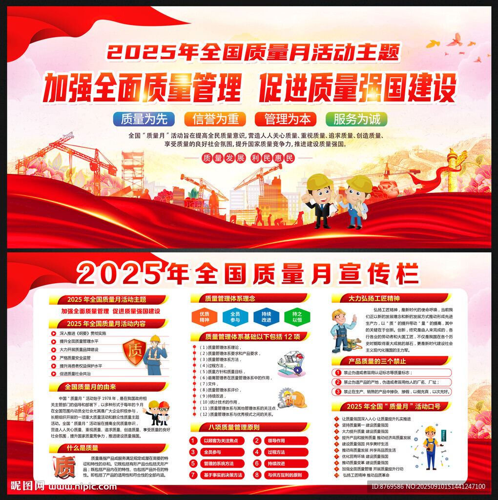 2025年全国质量月展板