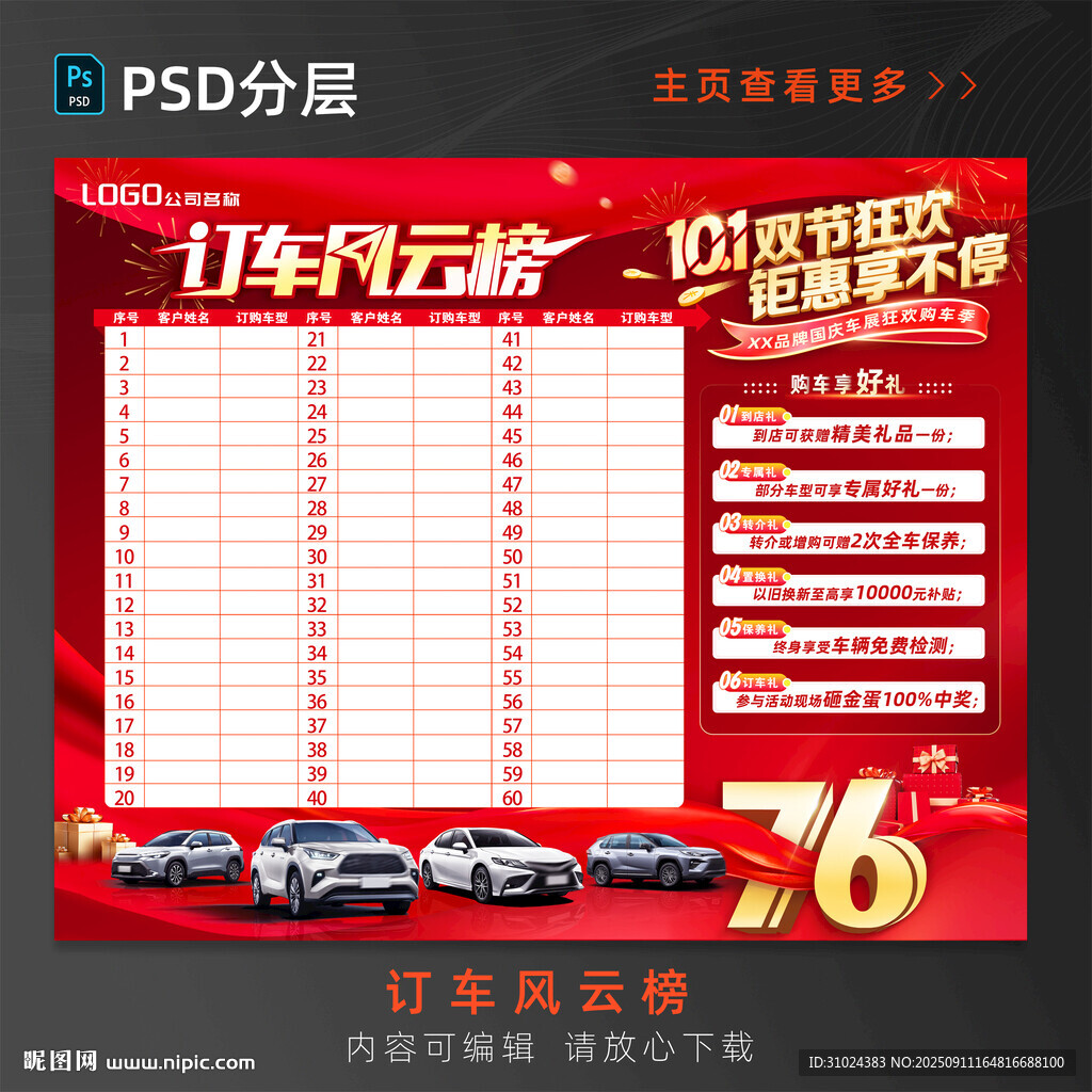 国庆订车风云榜