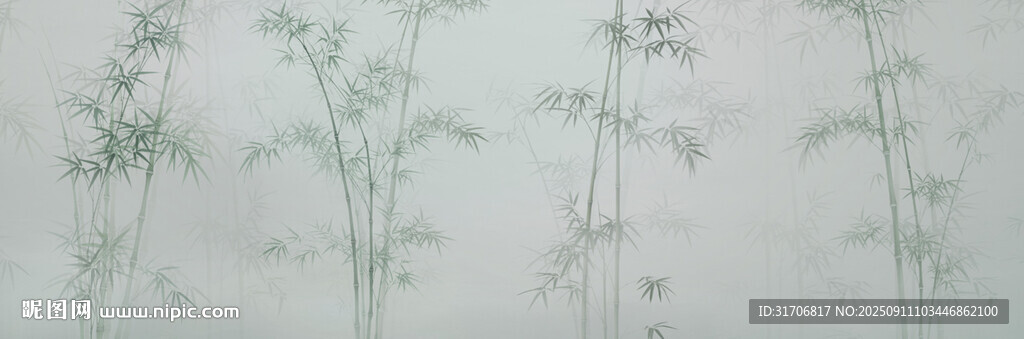水墨竹林