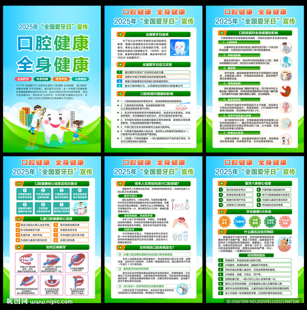2025年全国爱牙日展板