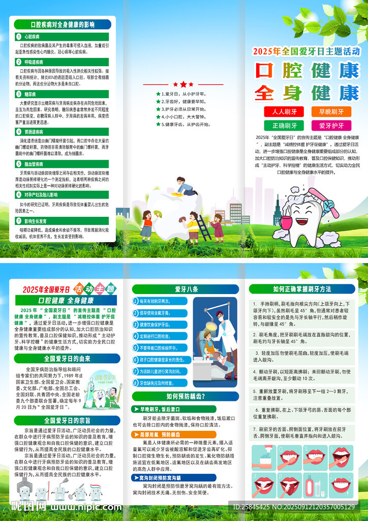 2025年全国爱牙日折页