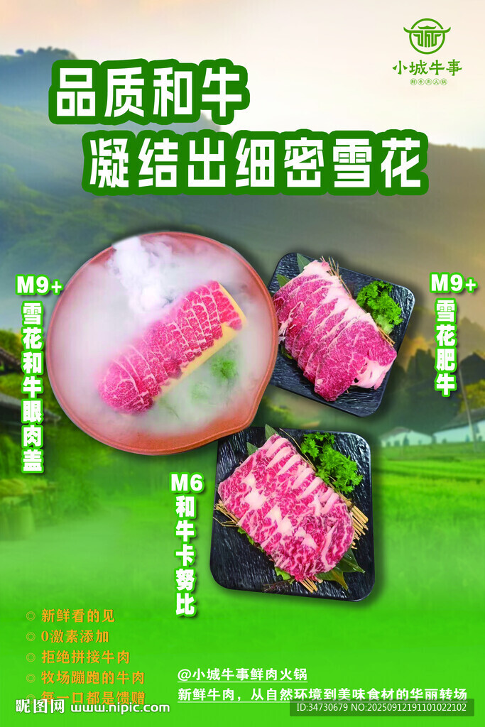 品质和牛 凝脂细密雪花