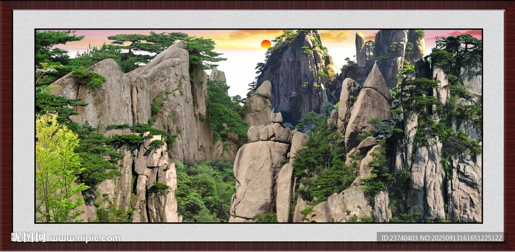 壮丽奇峰景观